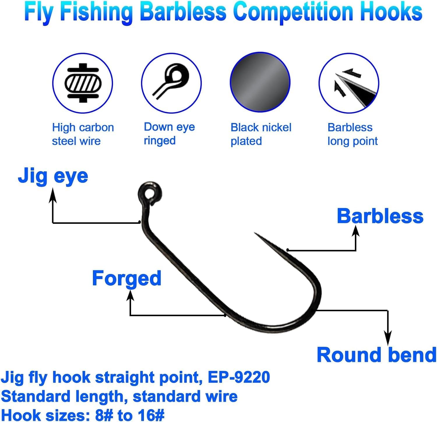 Aventik Eupheng 100PCS Competi - Fishing Hook Barbless 评论和价格