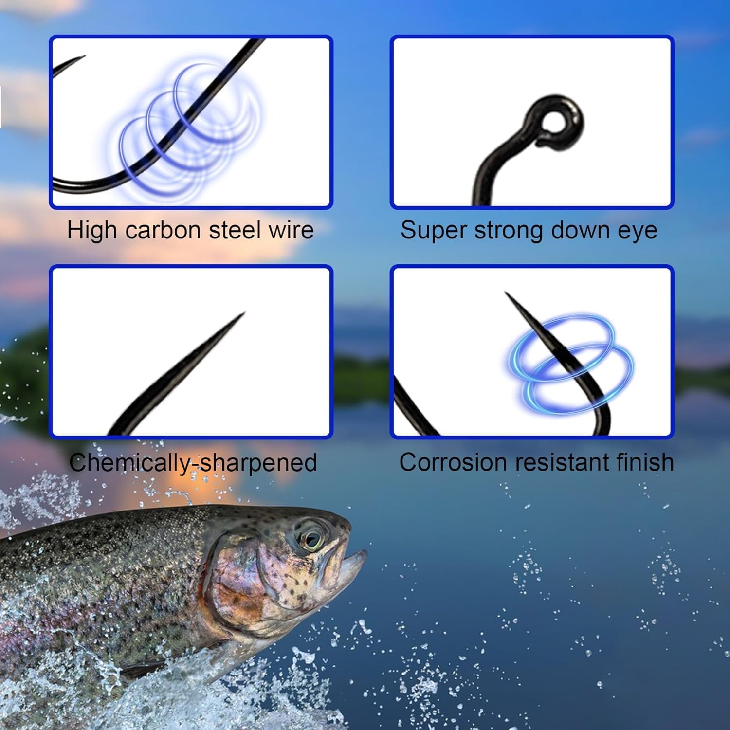 Aventik Eupheng 100PCS Competi - Fishing Hook Barbless 评论和价格