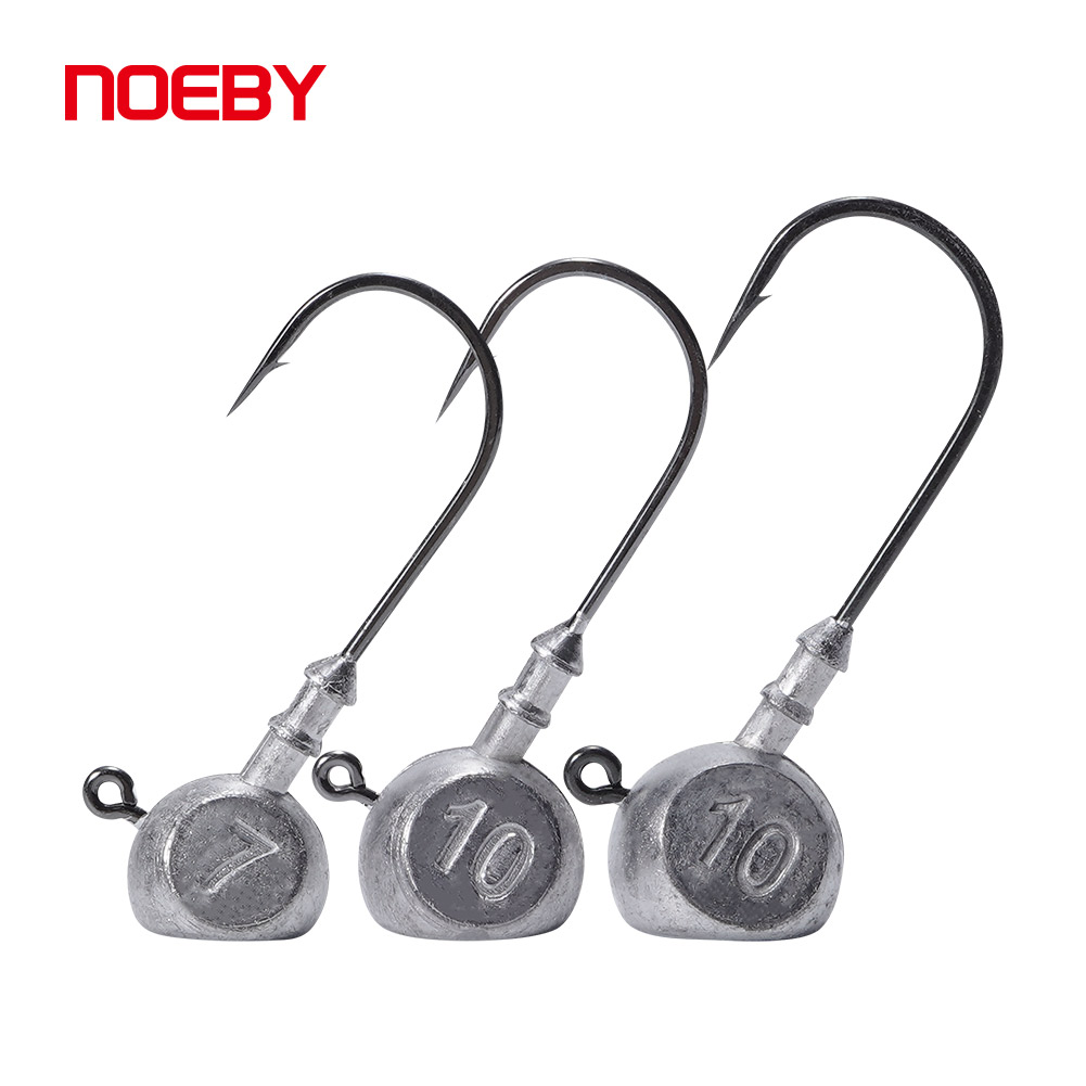 Noeby Jig Head 7g 10g 1/0 2/0  - Fishing Hook Offset 评论和价格