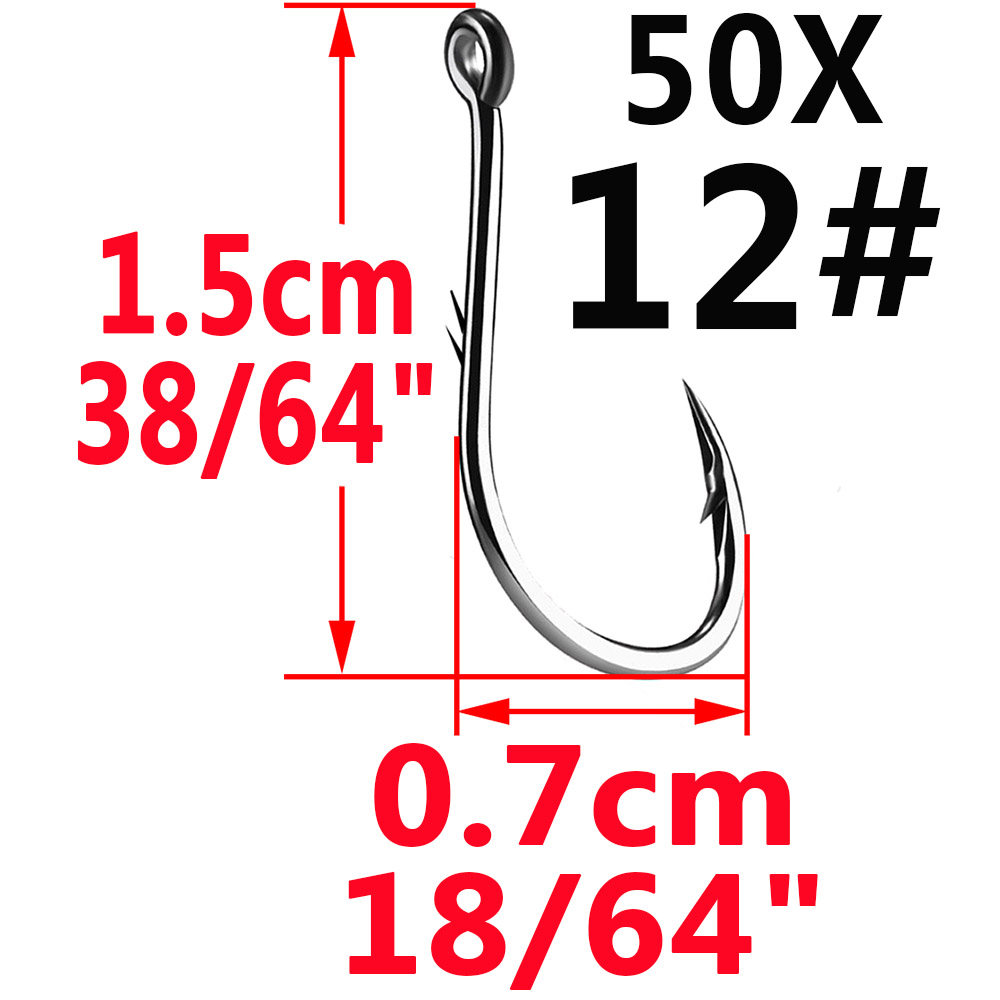 50pcs Iseama Circle Carp Eyed  - Fishing Hook Assortment 评论和价格