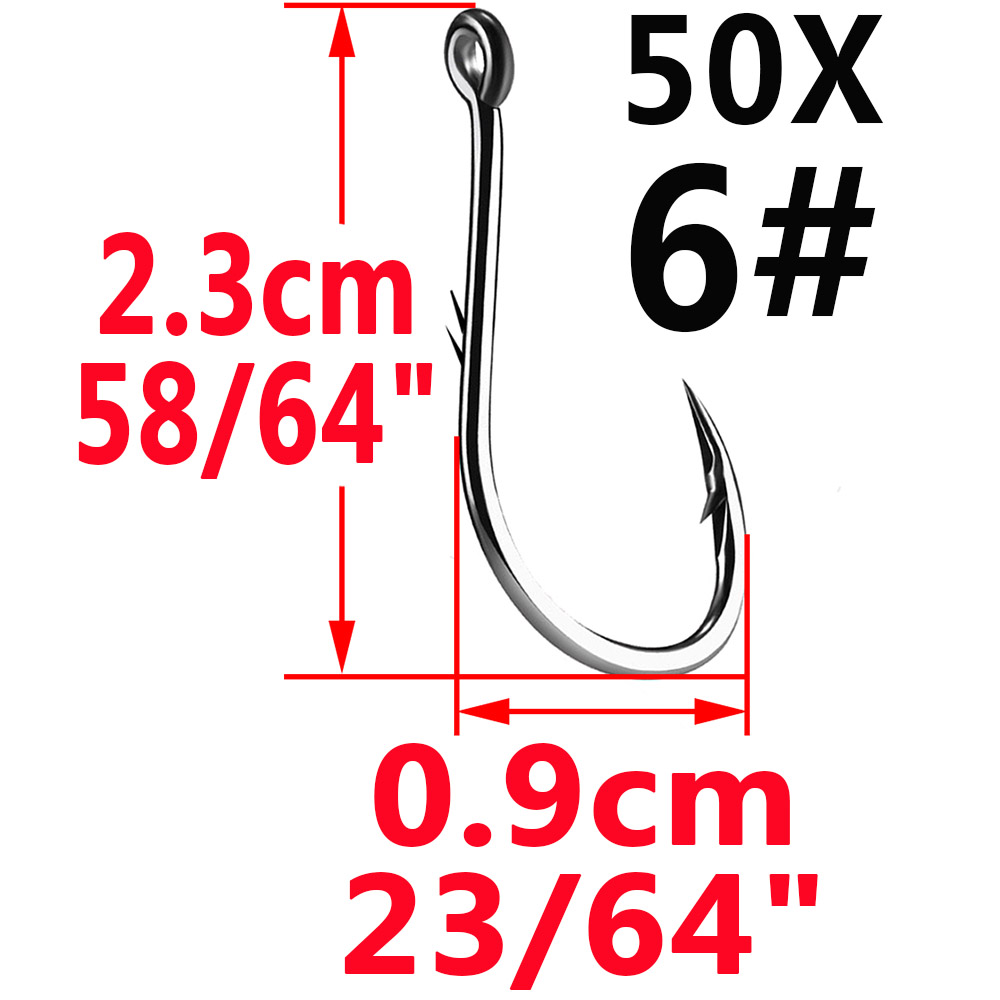 50pcs Iseama Circle Carp Eyed  - Fishing Hook Assortment 评论和价格