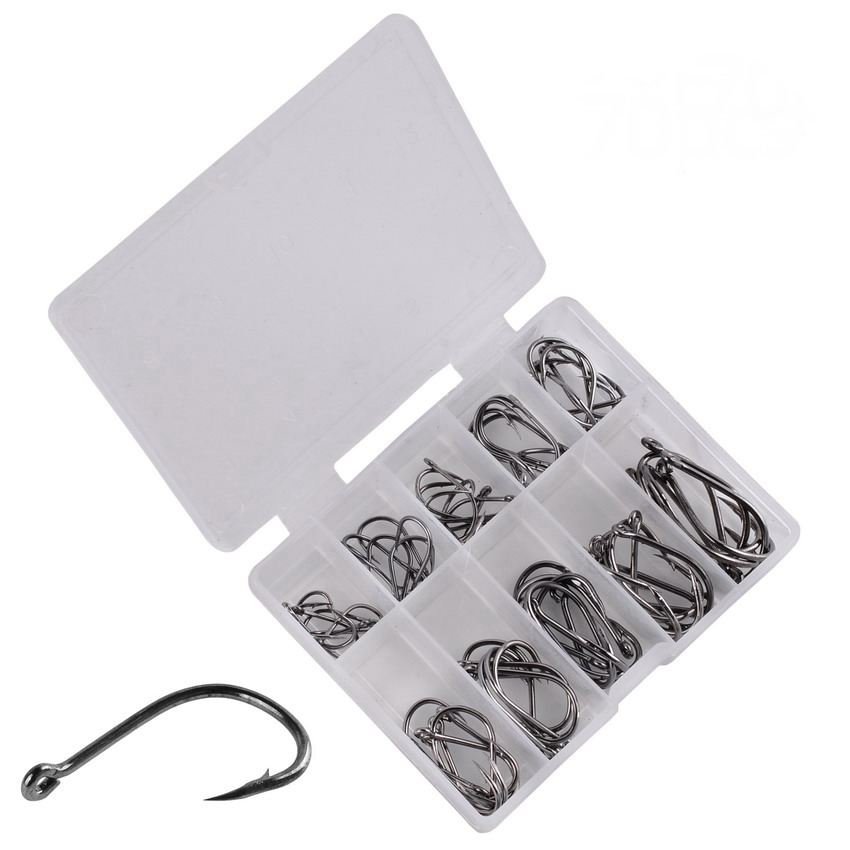 70Pcs/box Fishing Hooks Set Ki - Fishing Hook Circle 评论和价格