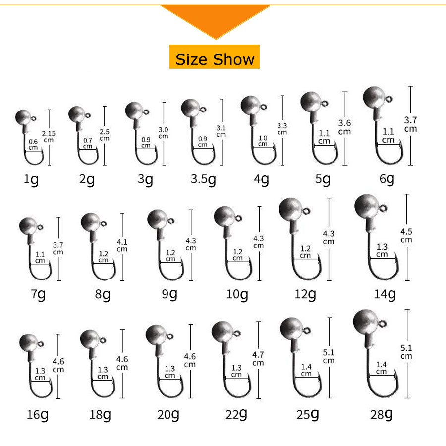WODJYJ 1g 2g 3g 4g 5g 7g 8g 10 - Fishing Hook Offset 评论和价格